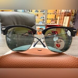 Ray-Ban Black and Silver Sunglasses Polarized
